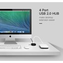 UGREEN 4-portni USB-A HUB 4xUSB-A 2.0, 1m, bijeli