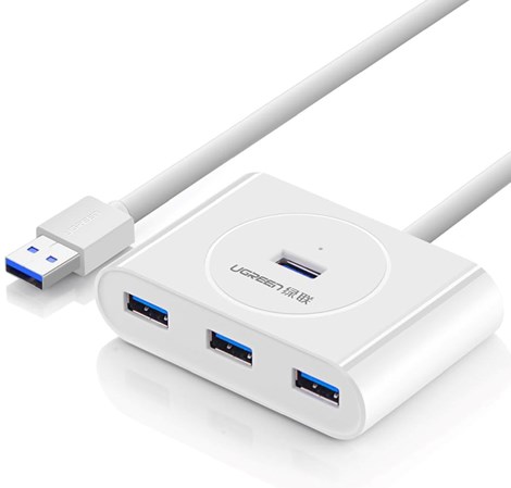 UGREEN 4-portni USB-A HUB 4xUSB-A 3.0, 1m, bijeli
