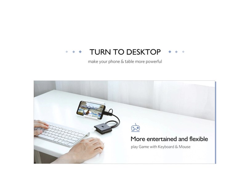 UGREEN 4-portni USB-A HUB 4xUSB-A 3.0, 1m, bijeli