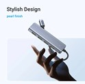 UGREEN 4-portni USB-C HUB 4xUSB-A 3.0 + USB-C power port, sivi