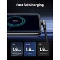 UGREEN USB-C (M) na USB-A (M), kutni 90°, 18W, 3A, pleteni kabel MFi, 1m