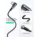 UGREEN USB-C (M) na USB-A (M), kutni 90°, 18W, 3A, pleteni kabel MFi, 1m