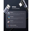 UGREEN USB-C (M) na USB-A (M), kutni 90°, 18W, 3A, pleteni kabel MFi, 1m