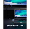 UGREEN 6-portni Dual USB-C HUB 3xUSB-A 3.0, 1xTF, 1xSD, 1xUSB-C, za MacBook Pro/Air, sivi