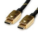 Roline GOLD DisplayPort kabel v1.2, DP-DP M/M, 10m, crno/zlatni