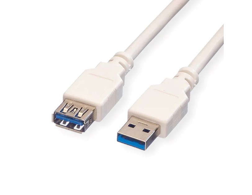 Roline VALUE USB3.0 kabel TIP A-A M/F, 1.8m, bijeli (produžni)