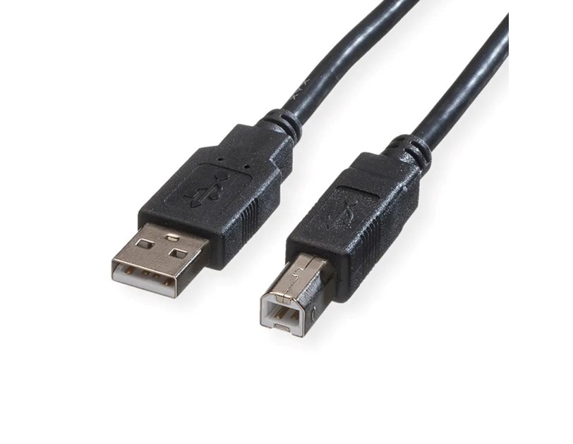 Roline USB2.0 kabel TIP A-B M/M, 0.8m, crni