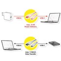 Roline VALUE USB3.0 kabel, A-C, M/M, 0.5m, bijeli