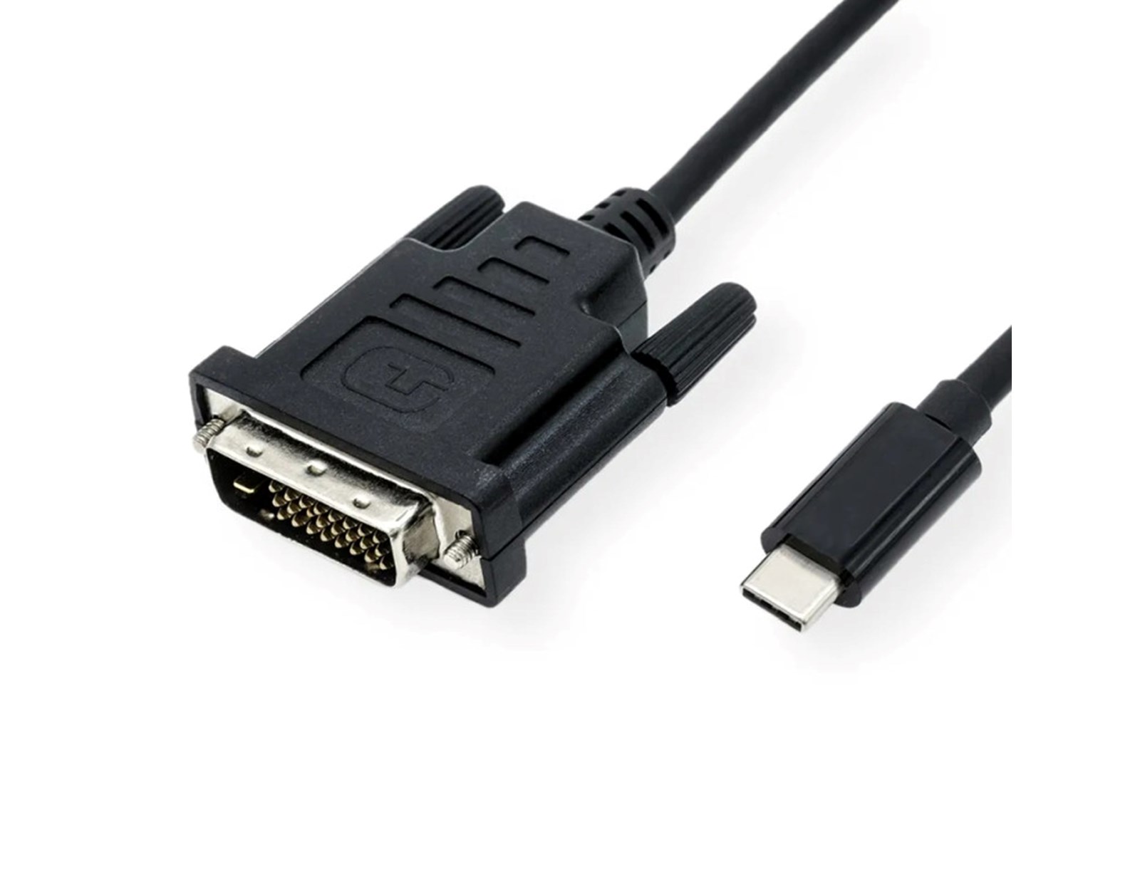 Roline VALUE USB-C - DVI kabel, M/M, 1.0m, crni