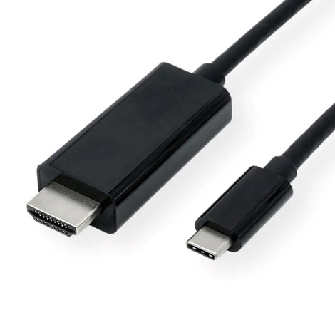 Roline VALUE USB-C - HDMI kabel, M/M, 2.0m, crni