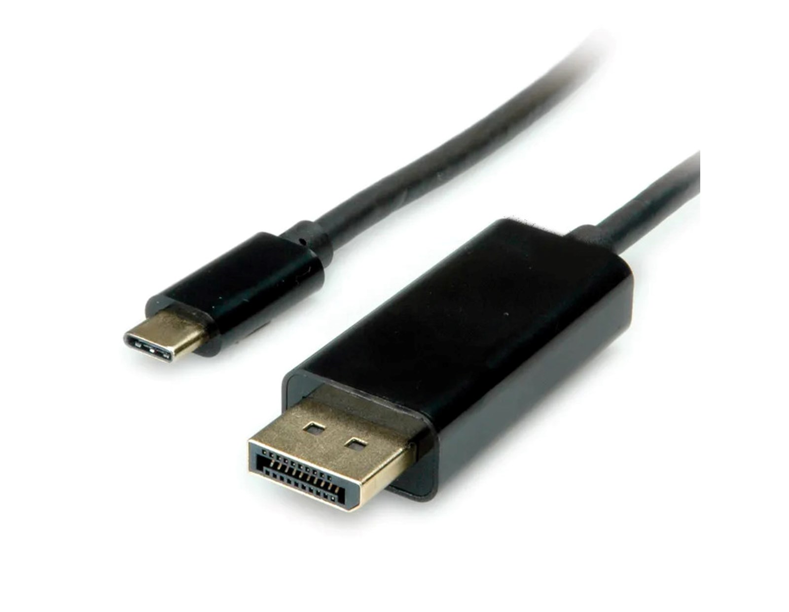 Roline VALUE USB-C - DP kabel, M/M, 2.0m, crni