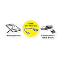 Roline USB3.2 Gen 1 kabel TIP A-C F/M, 0.15m, crni