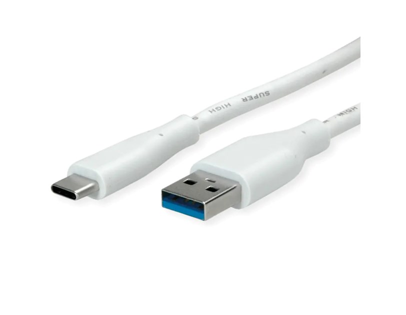 Roline VALUE USB 3.2 Gen 1 kabel, A-C, M/M, 2.0m, bijeli