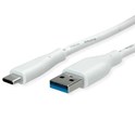 Roline VALUE USB 3.2 Gen 1 kabel, A-C, M/M, 2.0m, bijeli