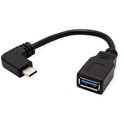 Roline USB3.2 Gen 1 kabel TIP A-C F/M kutni, 0.15m, crni