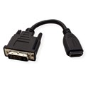 Roline VALUE adapter/kabel DVI-D (24+1) - HDMI, M/F, 0.15m
