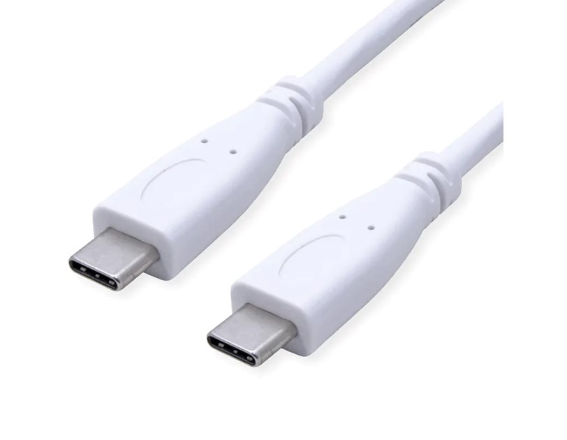 Roline VALUE USB 3.2 Gen 2 kabel, PD (Power Delivery) 20V5A,  Emark, C-C, M/M, bijeli, 0.5 m