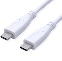 Roline VALUE USB 3.2 Gen 2 kabel, PD (Power Delivery) 20V5A,  Emark, C-C, M/M, bijeli, 0.5 m