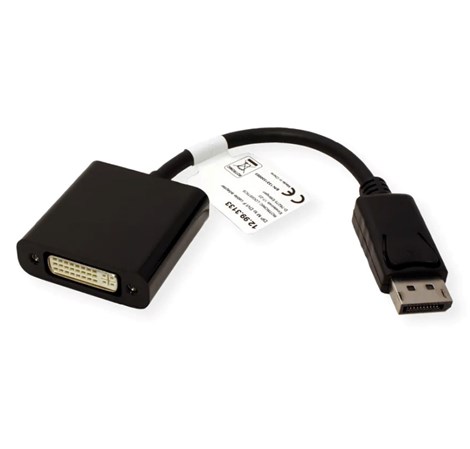 Roline VALUE adapter/kabel DisplayPort - DVI, M/F, 0.15m