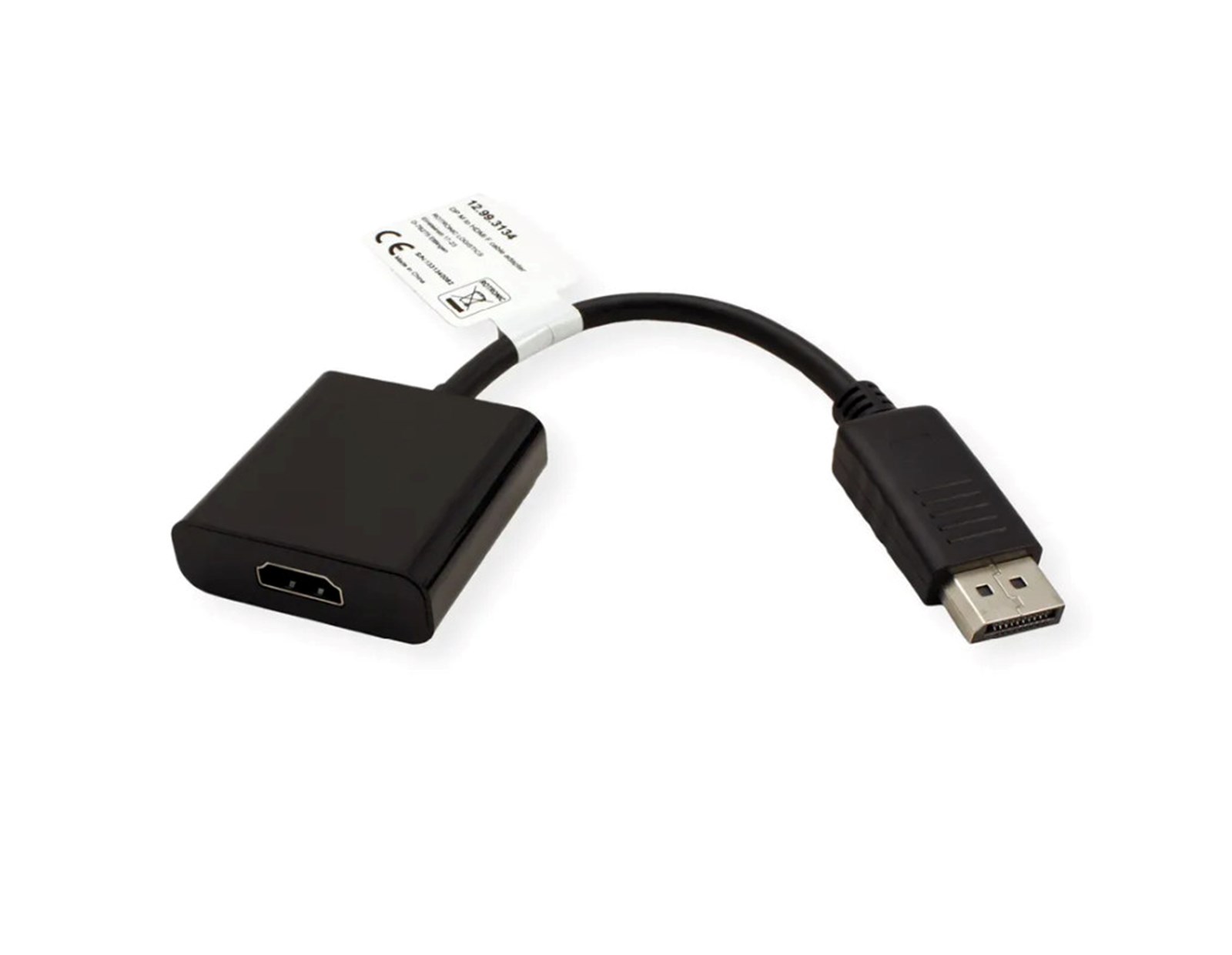 Roline VALUE adapter/kabel DisplayPort - HDMI, M/F, 0.15m