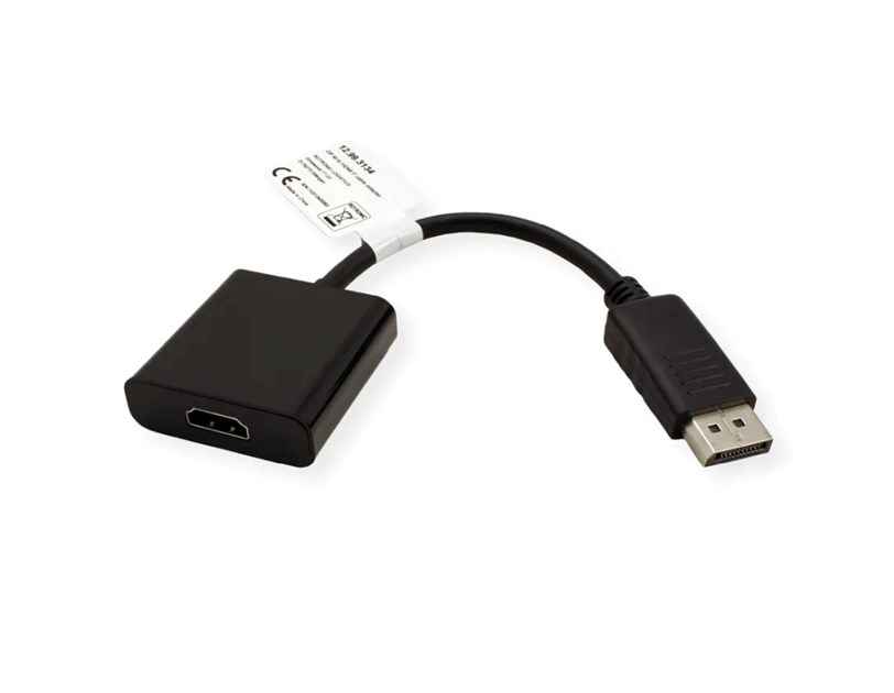 Roline VALUE adapter/kabel DisplayPort - HDMI, M/F, 0.15m