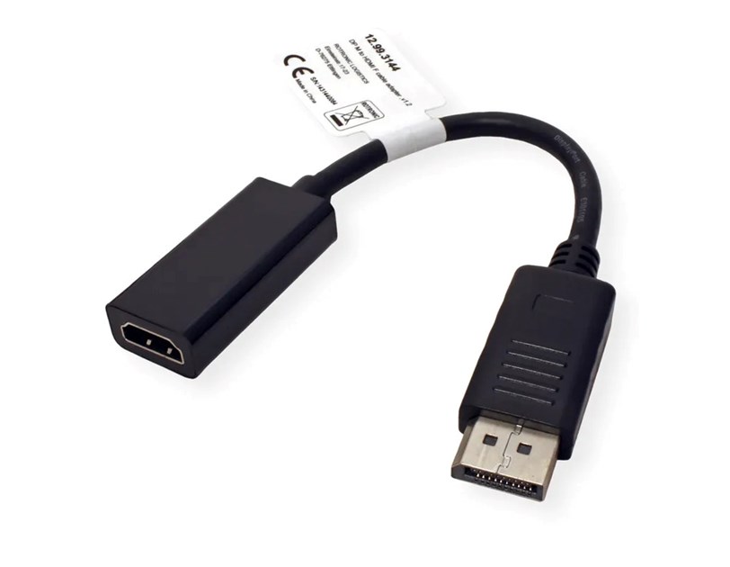 Roline VALUE adapter/kabel DisplayPort - HDMI, M/F, v1.2, 4K,  0.15m