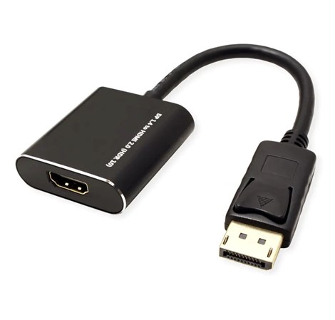 Roline adapter/kabel DisplayPort - HDMI, M/F, v1.4, aktivni, 4K60, 0.15m