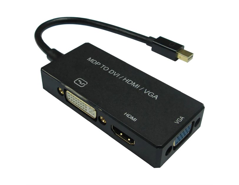 Roline VALUE adapter/kabel Mini DisplayPort - VGA/DVI/HDMI, M/F, v1.2, aktivni, 0.1m