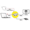 Roline VALUE adapter USB-C - HDMI, M/F, 1x USB 3.2 Gen 1 A, 1x Type C (Power Delivery)