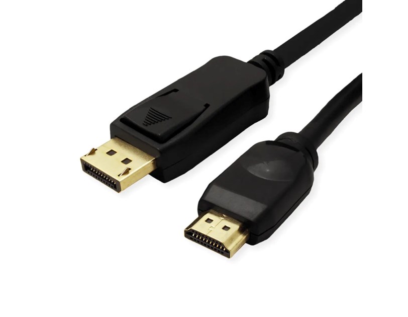 Roline VALUE DisplayPort kabel v1.2, DP - UHDTV, M/M, 5.0m, crni