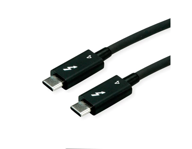 Roline Thunderbolt 4 kabel, 40Gbit/s, 100W, C-C, M/M, pasivni, 1m, crni
