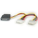 Roline interni Y-naponski kabel, SATA - 3×4-pin, 0.2m