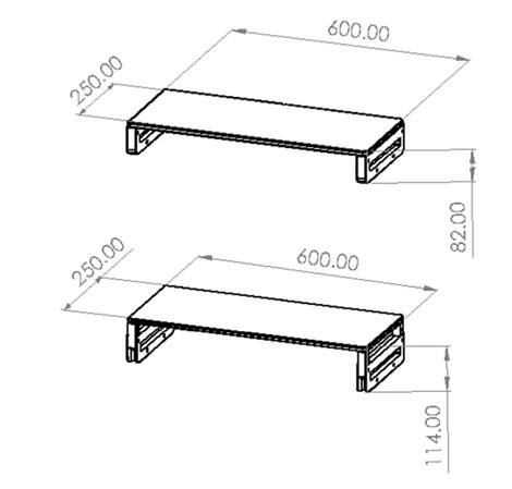 Roline VALUE postolje za monitor/prijenosnik, podesivo po visini, crno