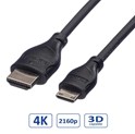 Roline HDMI kabel sa mrežom, TIP A (M) - TIP C (M) (mini), 2.0m