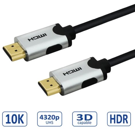 Roline VALUE HDMI 10K Ultra High Speed kabel v2.1, M/M, crni, 1.0m