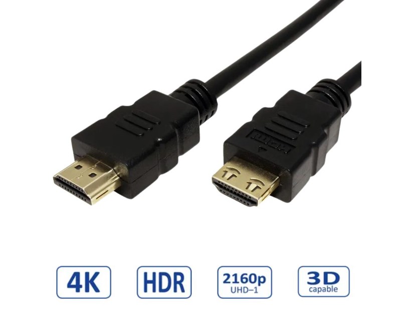 Roline VALUE UltraHD HDMI kabel sa mrežom, M/M, crni, 10m