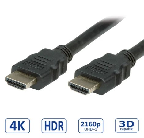 STANDARD HDMI Ultra HD kabel sa mrežom, M/M, v2.0, crni, 1.0m