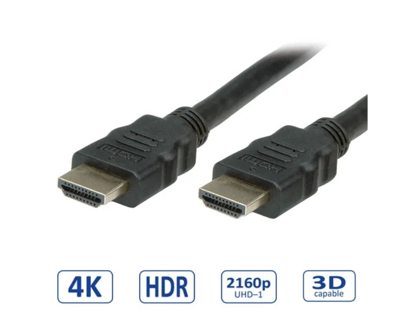 STANDARD HDMI Ultra HD kabel sa mrežom, M/M, v2.0, crni, 5.0m