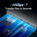 UGREEN 4-portni USB-C HUB 2xUSB-A, 2xUSB-C, 10Gbps, sivi
