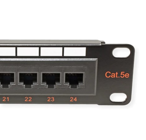 Roline Cat.5e/Class D 19" Patch Panel 24-porta UTP, crni