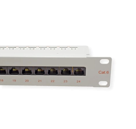 Roline Cat.6/ClassE 19" Patch Panel 24-porta UTP, svijetlo sivi
