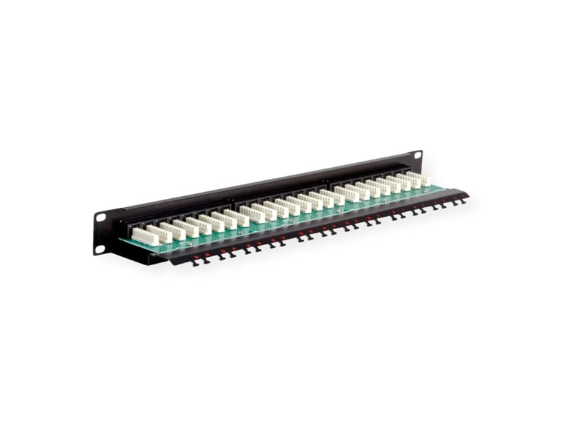 Roline Cat.6/ClassE 19" Patch Panel 24-porta UTP, crni