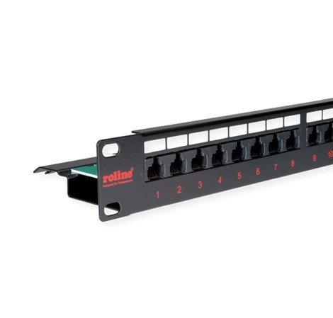 Roline Cat.6/Class E 19" Patch Panel 24-porta UTP, crni