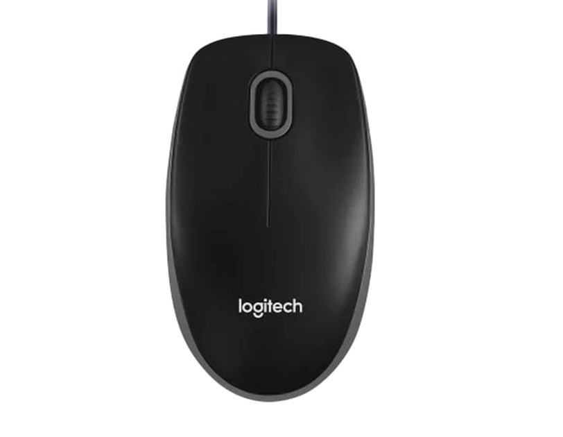 Logitech B100 optički miš, USB, crni (910-003357)