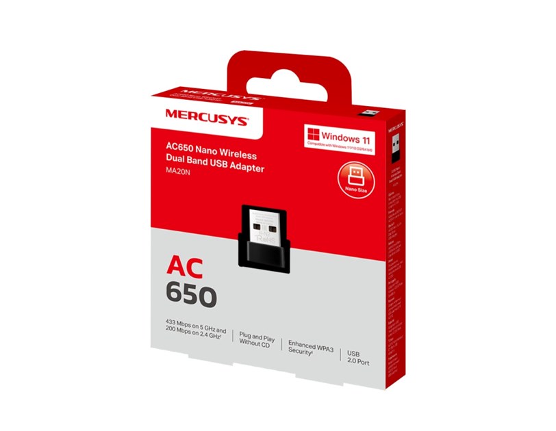 Mercusys AC650 Nano Wireless Dual Band USB Adapter