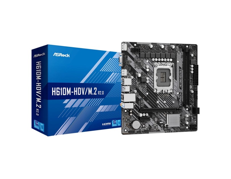 ASRock MB H610M-HDV/M.2 R2.0, S.1700, DDR4/3200MHz, PCIe 4.0, G-LAN, VGA/DP/HDMI, mATX