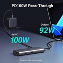 UGREEN 7-portni USB-C HUB 2x USB-A 3.2, 1xUSB-C, 1xUSB-C PD, 1xHDMI 4K 30Hz, 1xSD, 1xTF, sivi