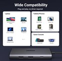 UGREEN 7-portni USB-C HUB 2x USB-A 3.2, 1xUSB-C, 1xUSB-C PD, 1xHDMI 4K 30Hz, 1xSD, 1xTF, sivi