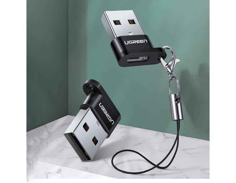 UGREEN adapter USB-C 3.1 (Ž) na USB-A 2.0 (M), crni