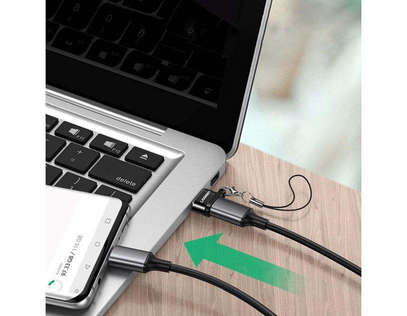 UGREEN adapter USB-C 3.1 (Ž) na USB-A 2.0 (M), crni